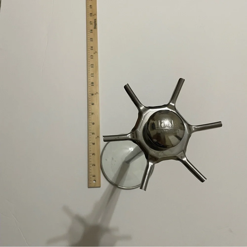 Modern Silver Metal Utensil Holder